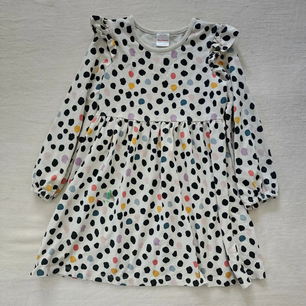 Hanna andersson paint polka dot dress 5t PLAY